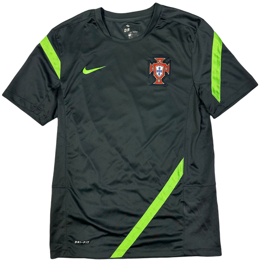 Nike 2011/12 Portugal Training Shirt In Charcoal & Green ( S )