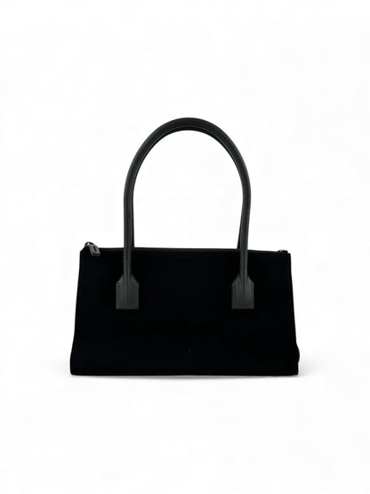 Archive 1998 Miu Miu Embossed Cloth Handbag | O/S, Black