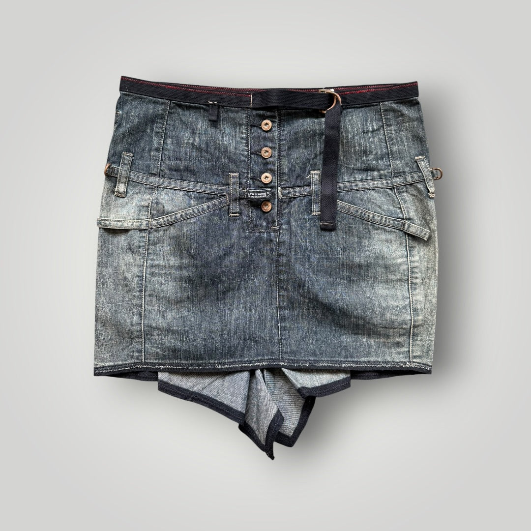Marithé + François Girbaud 2000's Mini Skirt 27" | O/S, Blue