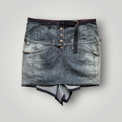 Marithé + François Girbaud 2000's Mini Skirt 27" | O/S, Blue