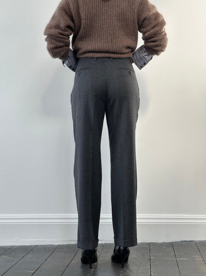 Conbipel Pure Brushed Wool Straight Leg Tailored Trousers - W30