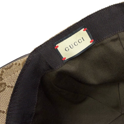 Gucci Monogram Cap In Tan (XL) | O/S, Tan