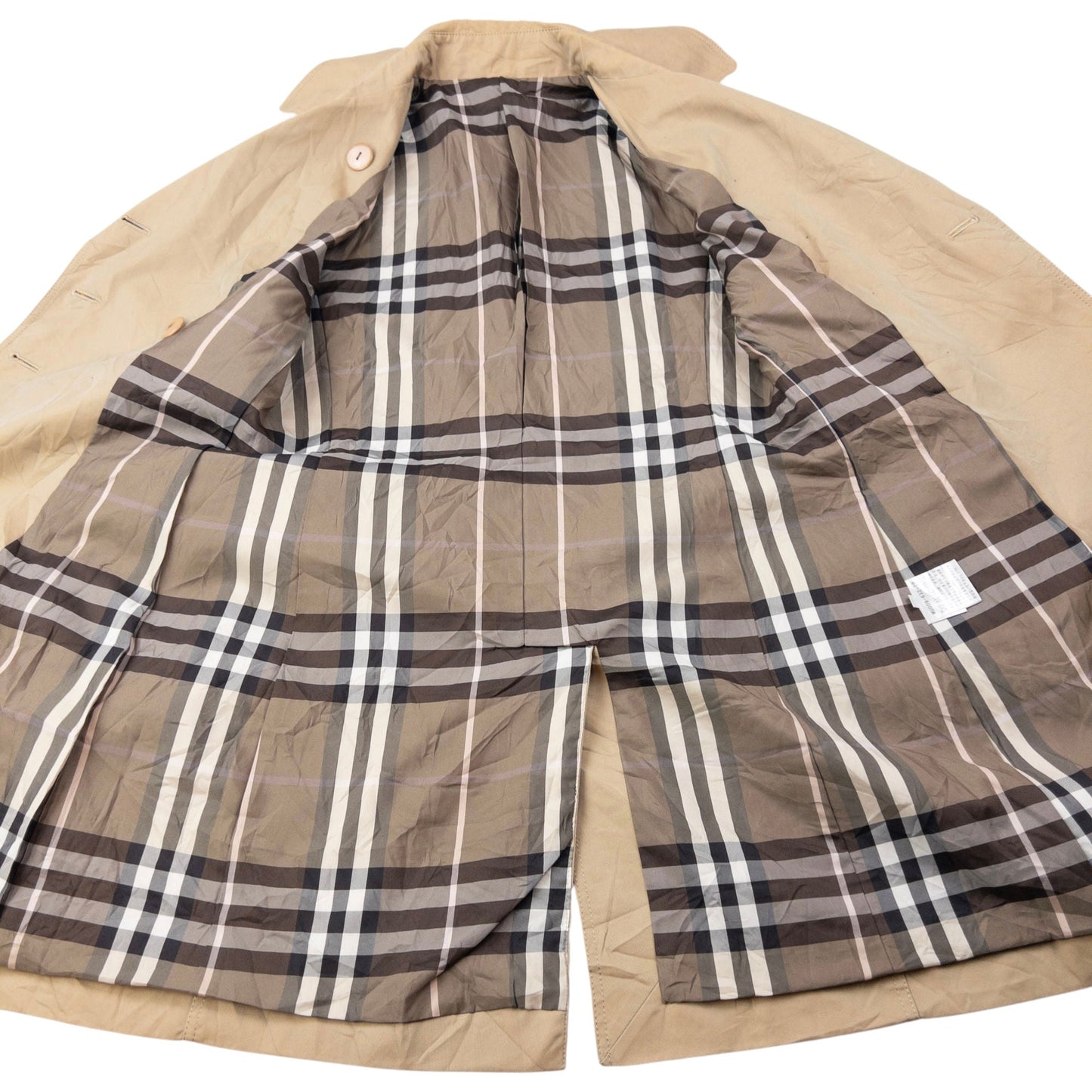 Vintage 2000s Burberry Blue Label Nova Check Lined Trench Jacket Womens Size M | Medium, Beige