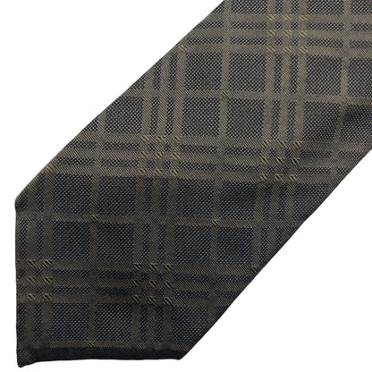 Vintage 2000s Burberry Nova Check Silk Tie | O/S, Brown