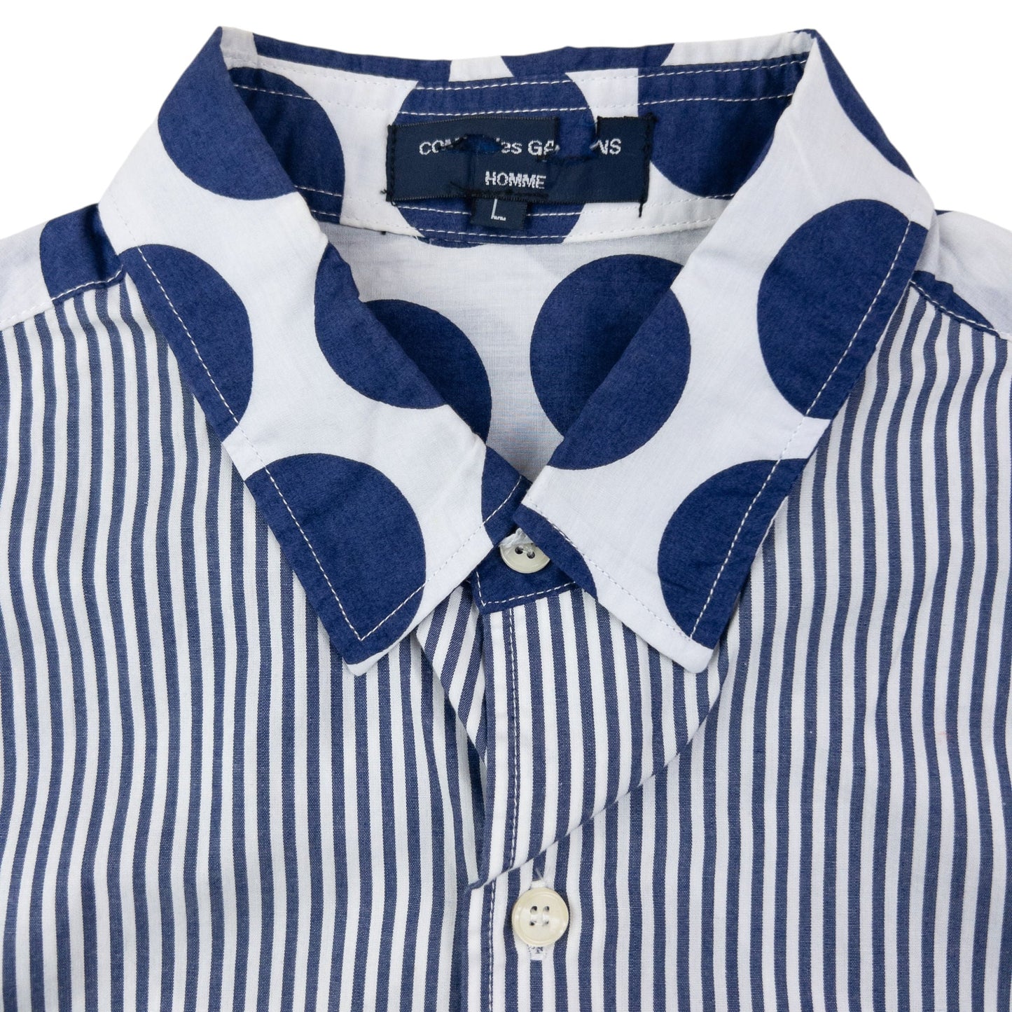 Vintage Comme Des Garçons HOMME Long Sleeve Button Up Shirt Size S | Small, Blue