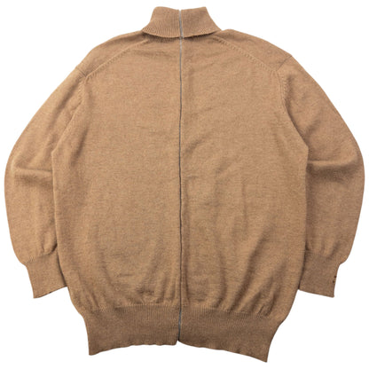 Vintage 90s Comme Des Garçons Knit Turtleneck Jumper Size S | Small, Brown