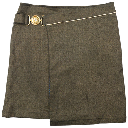 Vintage 2000s Versace Jeans Couture Wrap Mini Skirt Womens Size W34 | W34, Gold