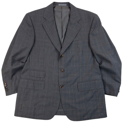 Vintage 2000s Burberry Checkered Jacket & Trousers Suit Set Size S | Small, Grey