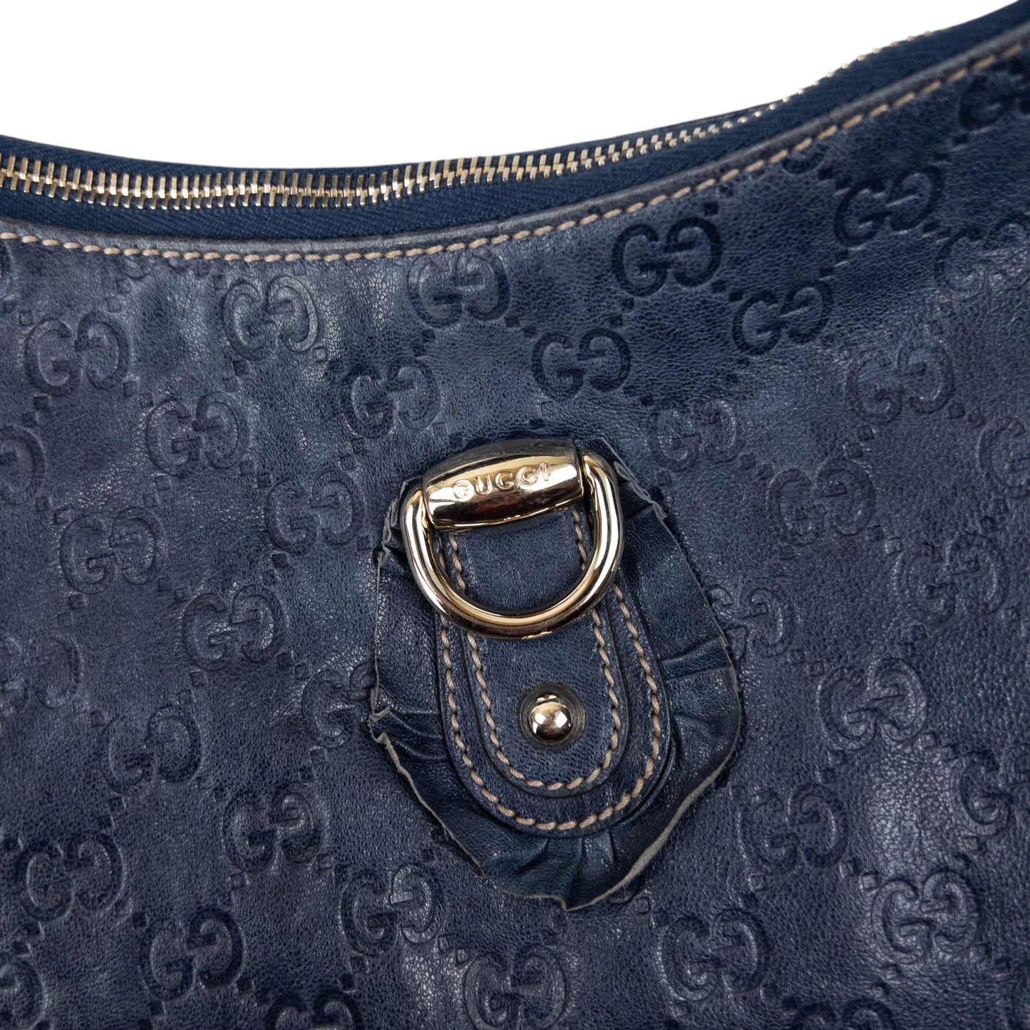 Vintage 2000s Gucci Monogram Leather Sabrina Large Hobo Shoulder Bag