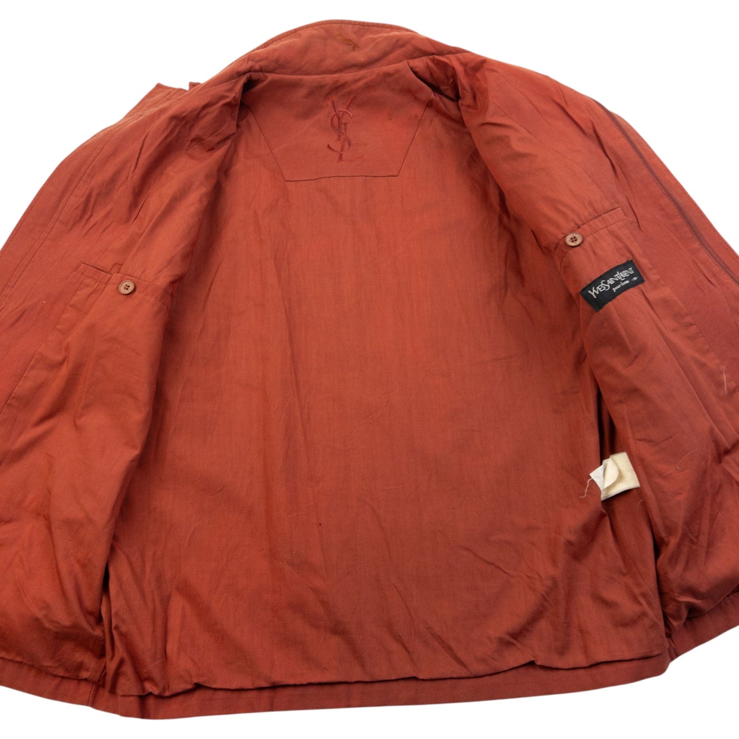 Vintage 90s YSL Yves Saint Laurent Harrington Jacket Size XS | XS, Red