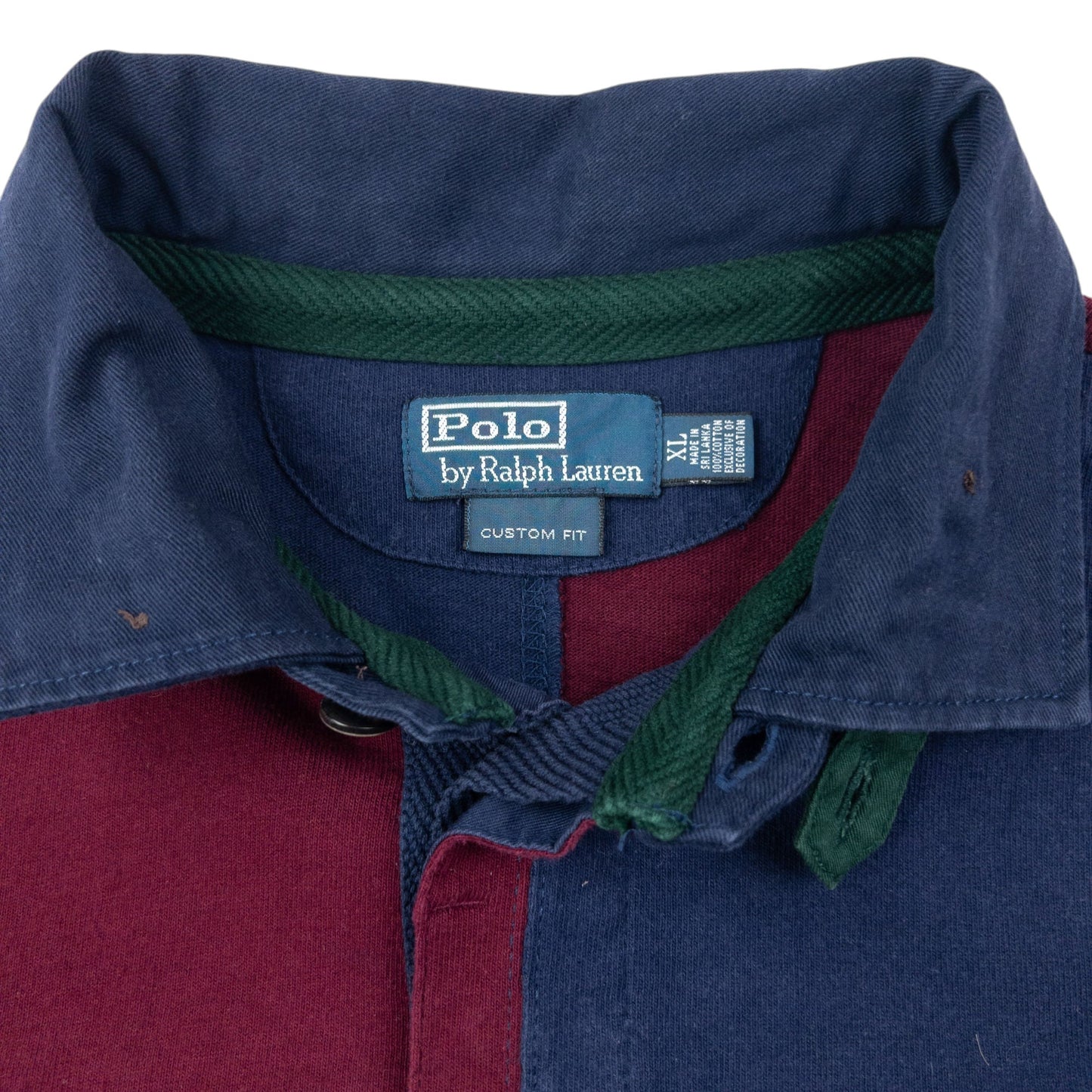 Vintage 90s Polo Ralph Lauren Long Sleeve Rugby Polo Shirt Size XL