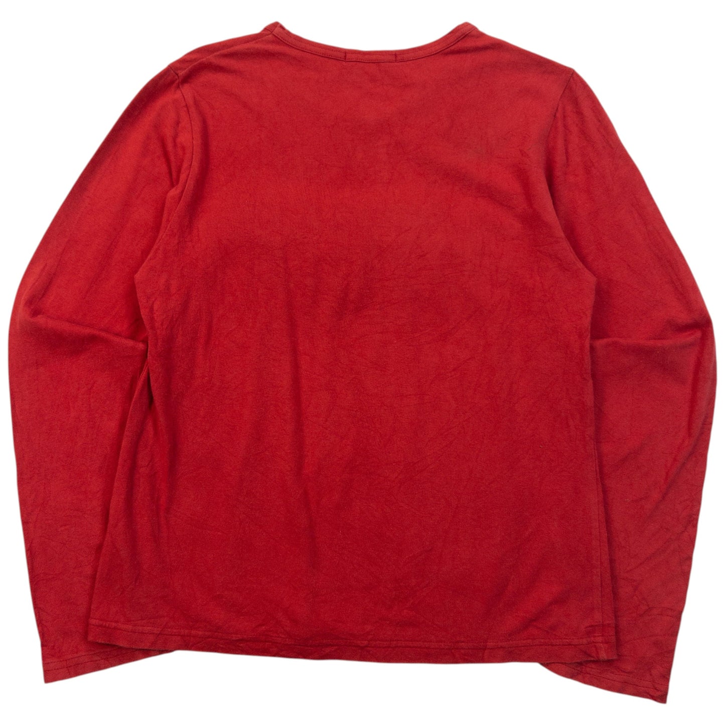 Vintage 90s Yohji Yamamoto Ruffle Long Sleeve T Shirt Womens Size S | Small, Red