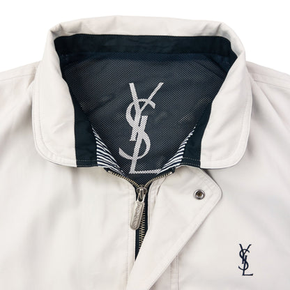 Vintage 90s YSL Yves Saint Laurent Harrington Jacket Size M | Medium, Red
