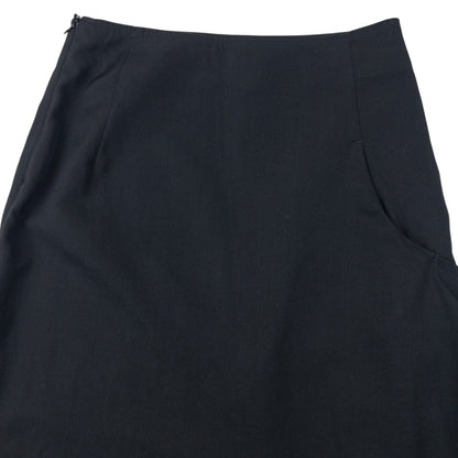 Vintage 2000s Yohji Yamamoto Asymmetric Skirt Womens Size W26 | W26, Black