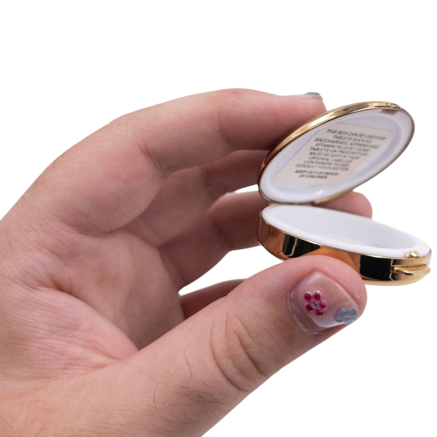 Vintage 90s Burberry Nova Check Compact Pill Box | O/S, Gold