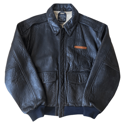 Avirex 1990 'Alpha Jet' A2 Leather Flight Jacket - L | Large, Red
