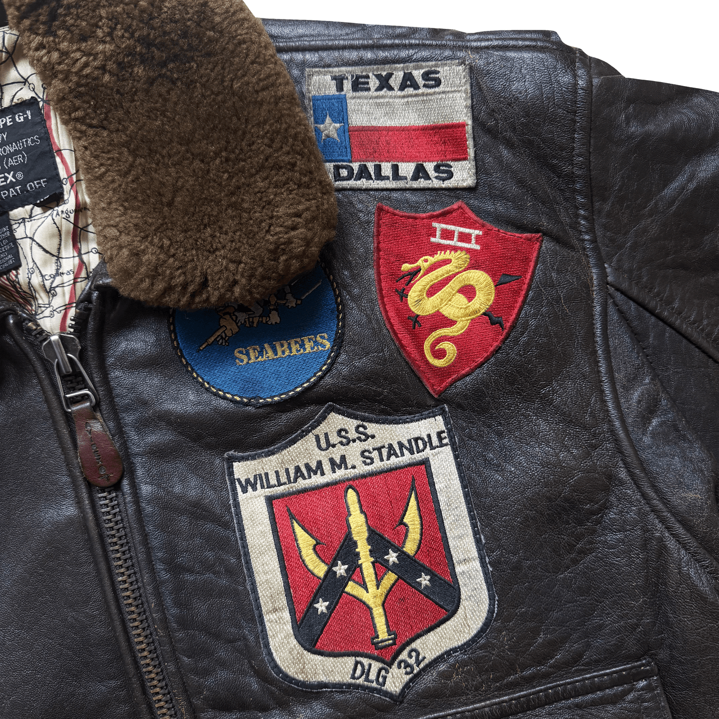 Avirex 1991 Top Gun Gavelston G-1 Flight Jacket - XS/S | S/M, Brown