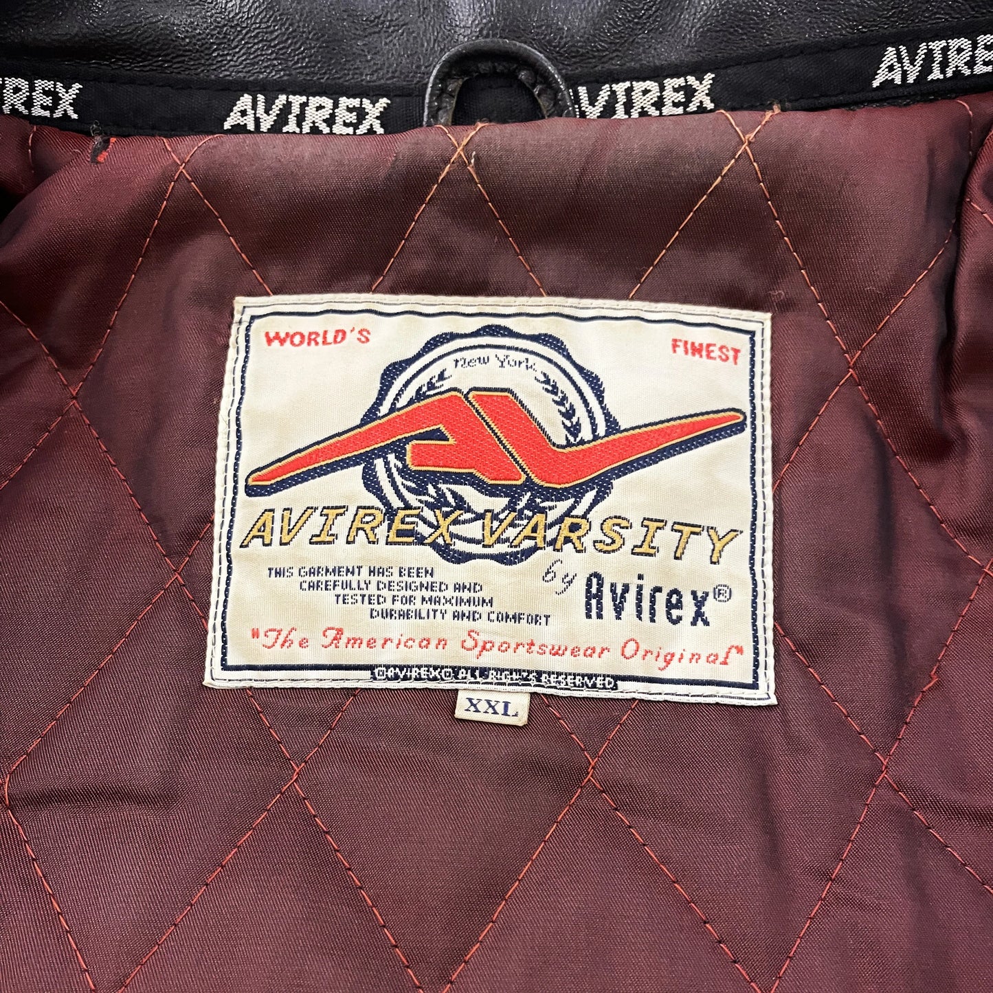 Avirex Leather Varsity Jacket - XXL