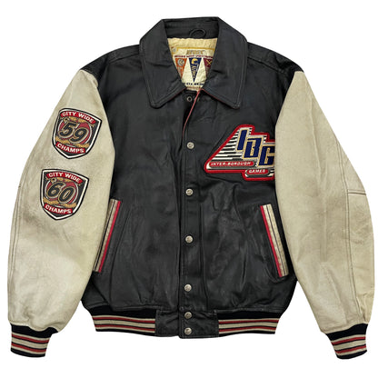 Avirex Interborough Games Leather Varsity Jacket - M