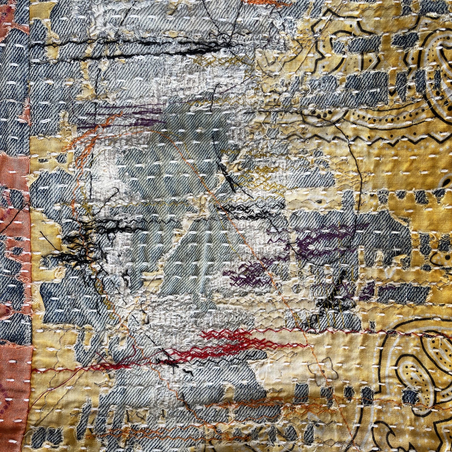 Boro Bandana Sashiko Distressed Jeans - W30"