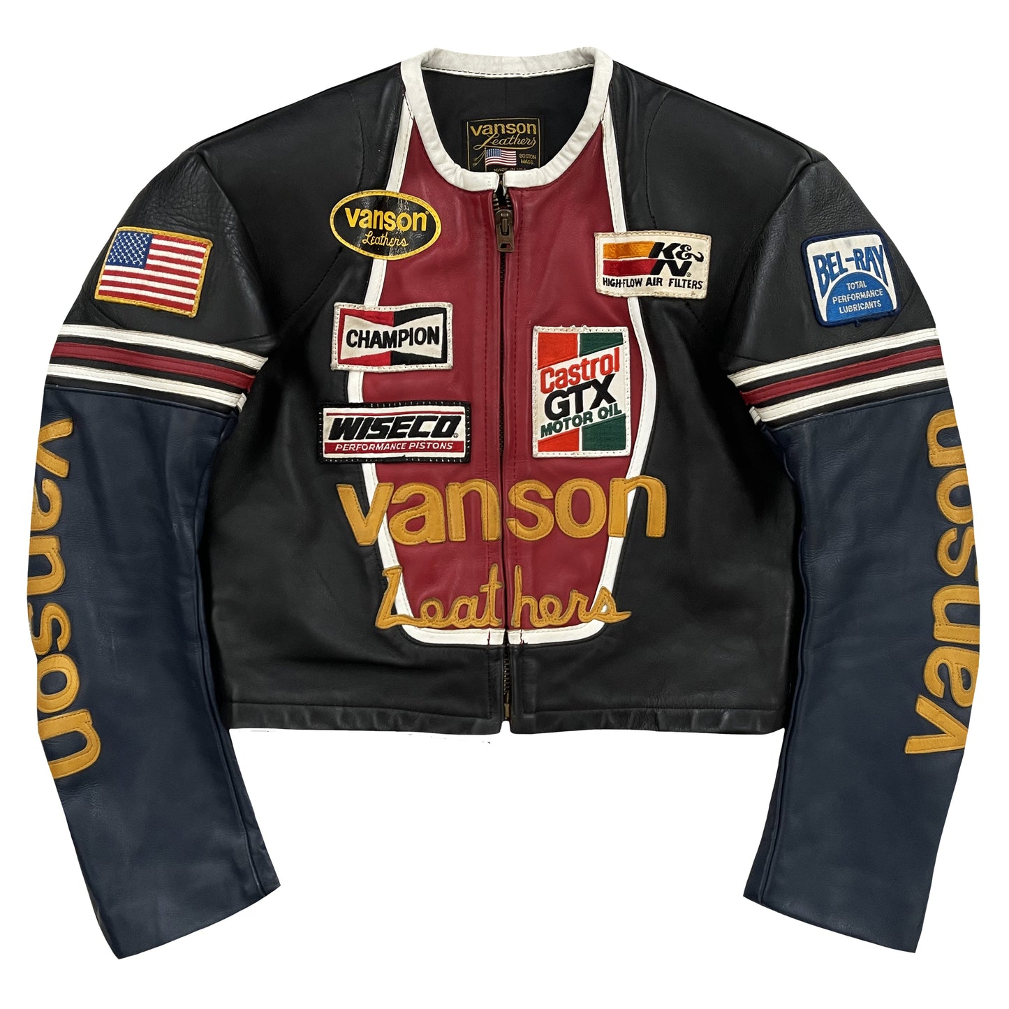 Vanson Leathers One Star Motorcycle Racer Jacket - M