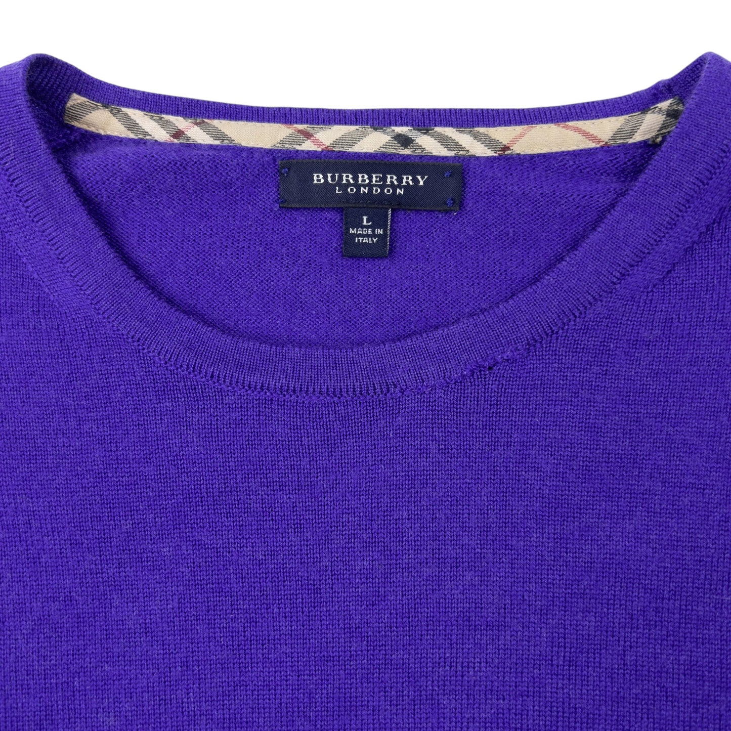 Vintage 2000s Burberry Jumper Size M | Medium, Purple