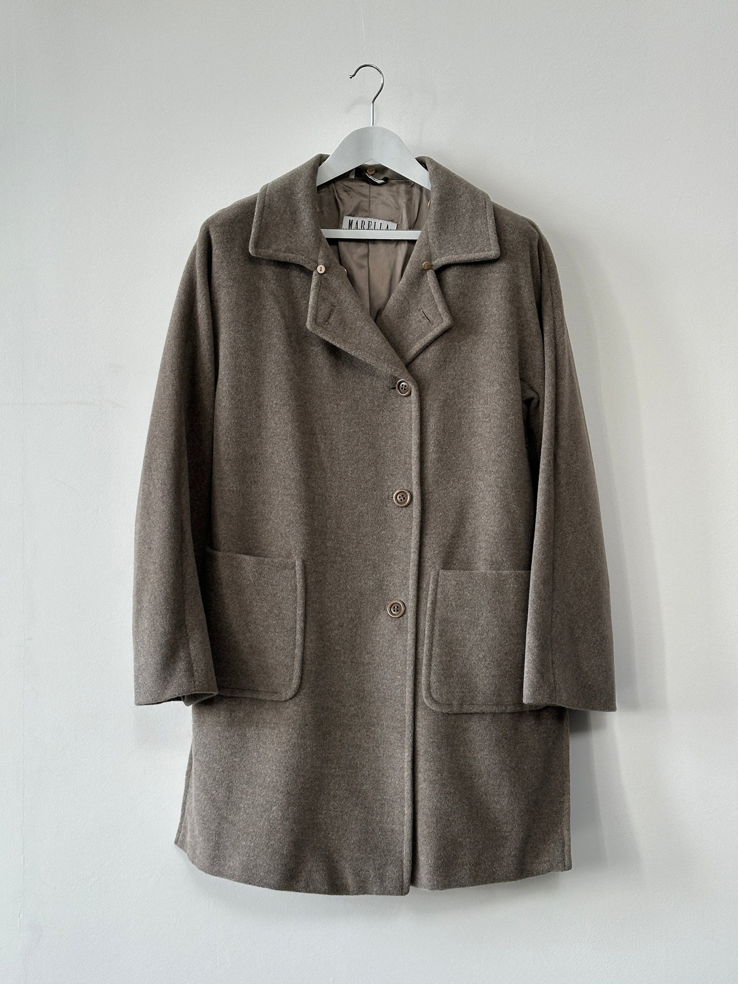 Marella Removable Collar Virgin Wool Coat - XL