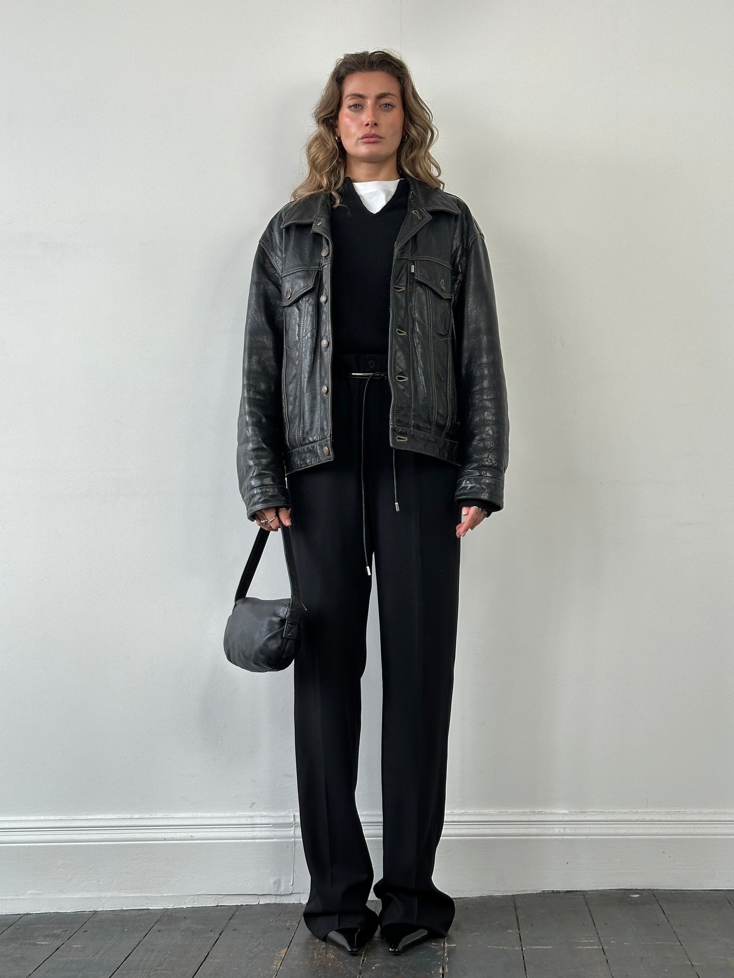 Levi’s 1990s Type III Leather Trucker Jacket - L