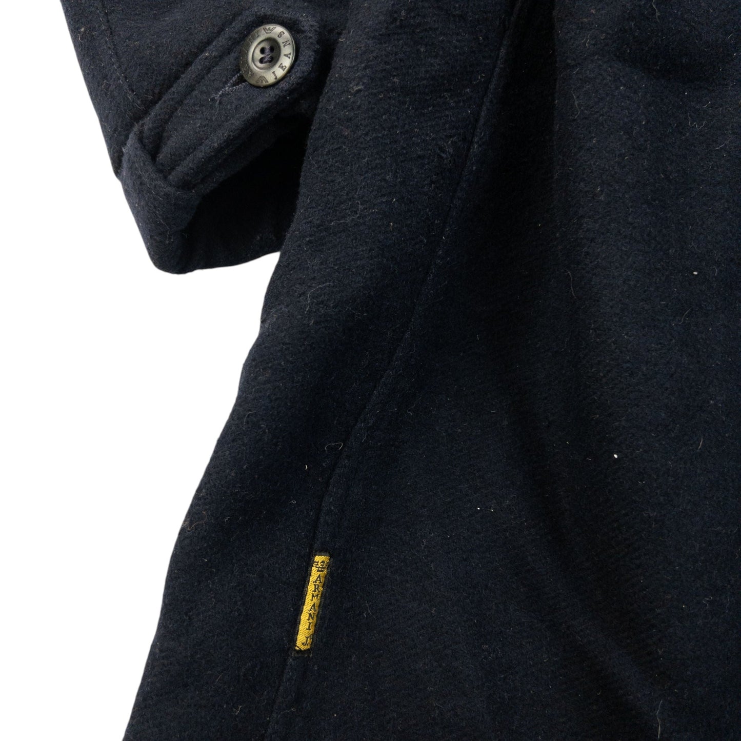 Vintage 90s Armani Jeans Zip Up Wool Jacket Size XXL | XXL, Navy