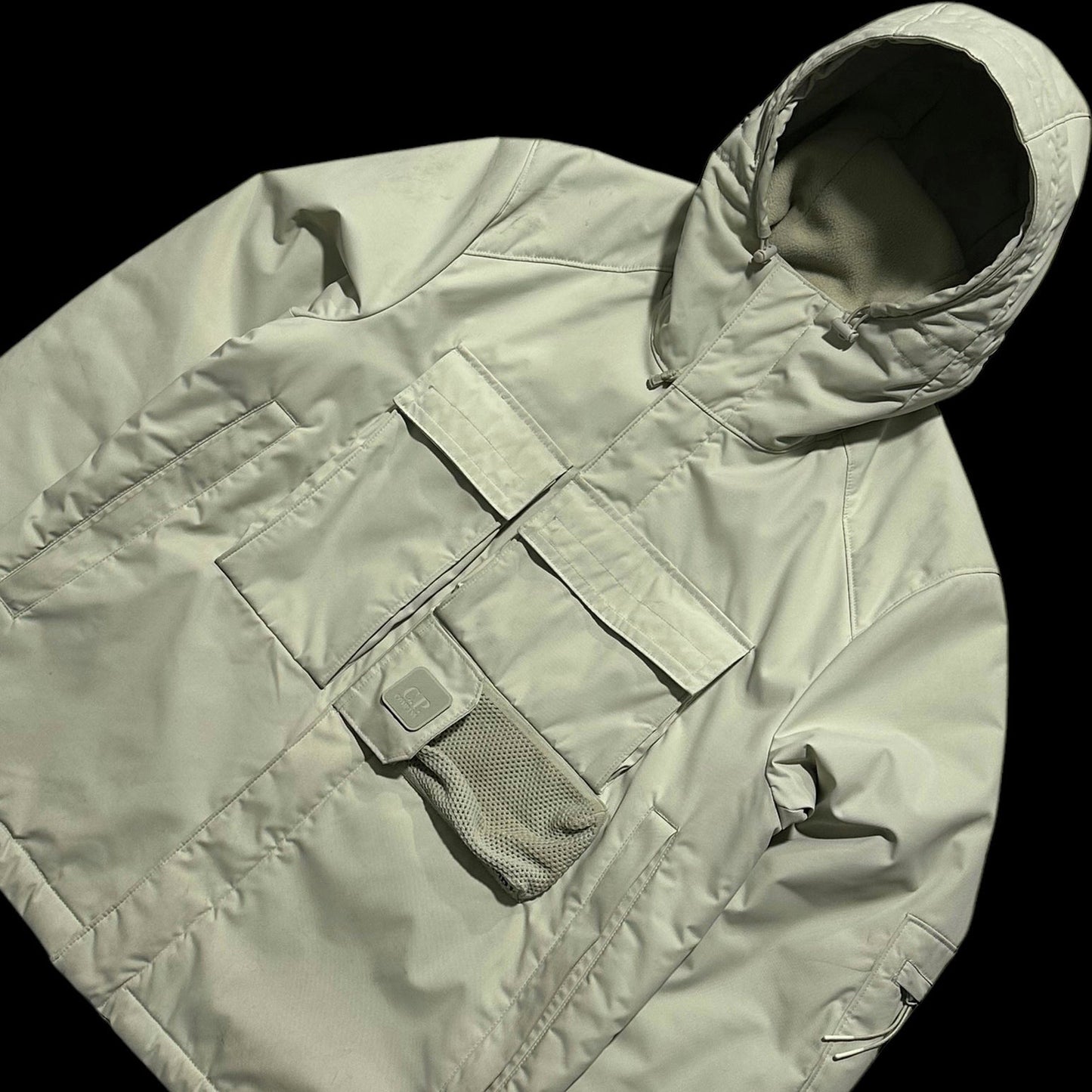 CP Company Cream Fleece Lined Heavyweight Dynatec Metropolis Jacket