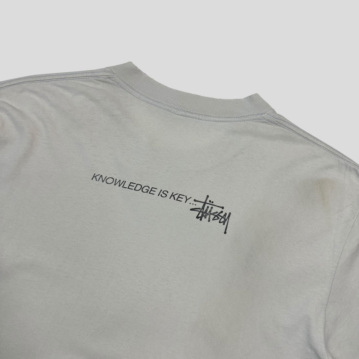 Stussy early 90’s Knowledge is Key T-shirt - L | Grey