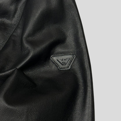 Emporio Armani 2018 Lambs Leather Bomber Jacket - M/L | Default Title, Black