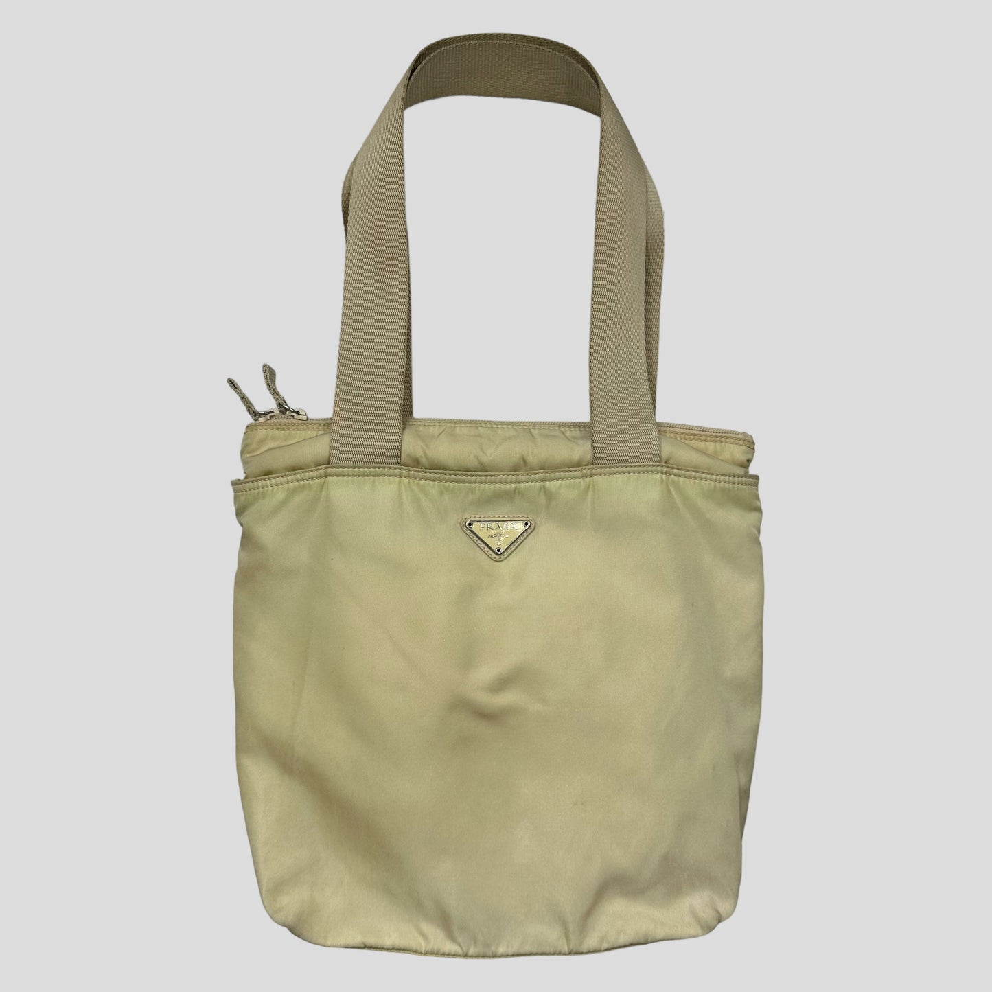 Prada Milano 00’s Nylon Tote Shoulder Bag | O/S, Cream