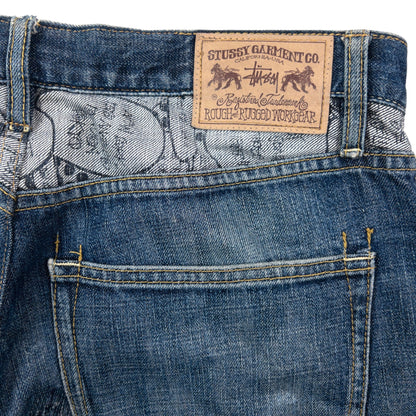 Vintage 2000s Stussy Speech Bubble Denim Jeans Size W34
