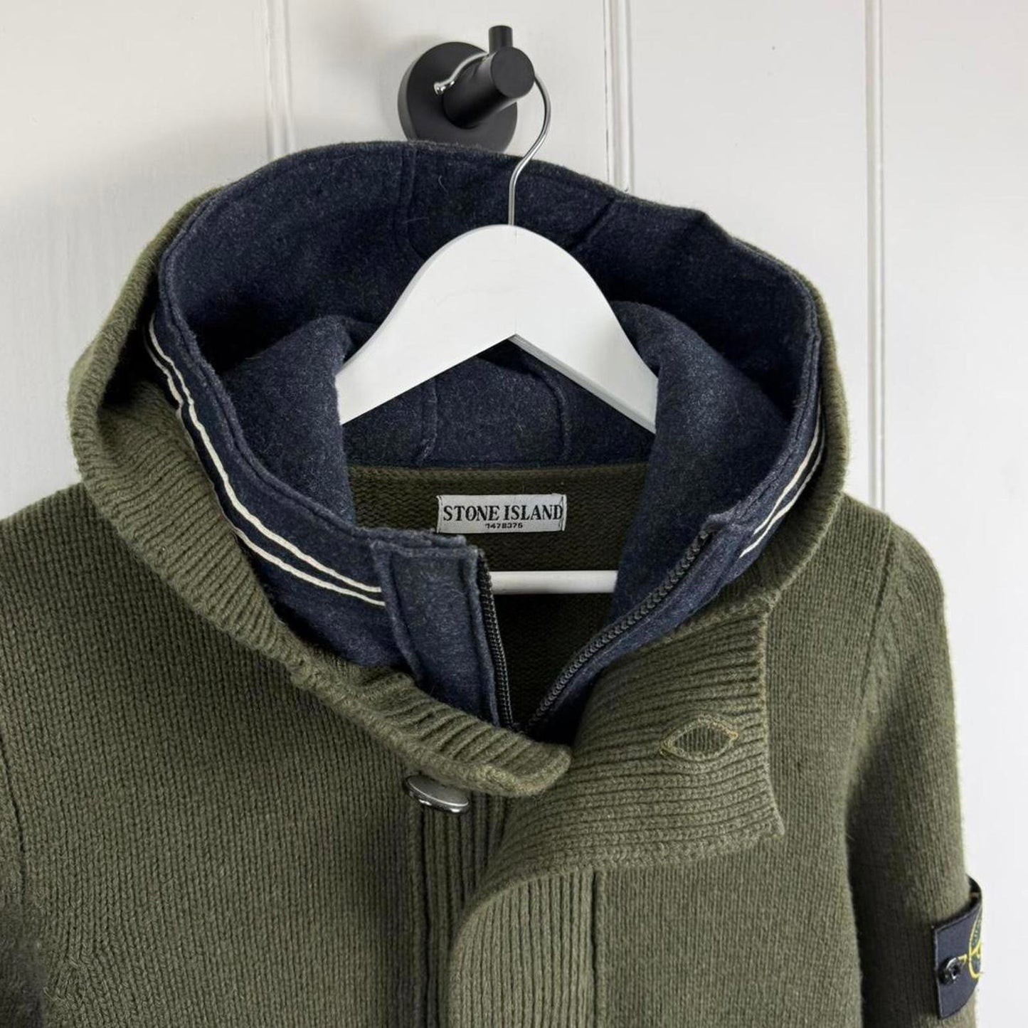 Stone Island Wool Hooded Knit Olive (M) | Medium, Olive
