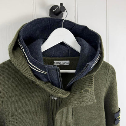 Stone Island Wool Hooded Knit Olive (M) | Medium, Olive