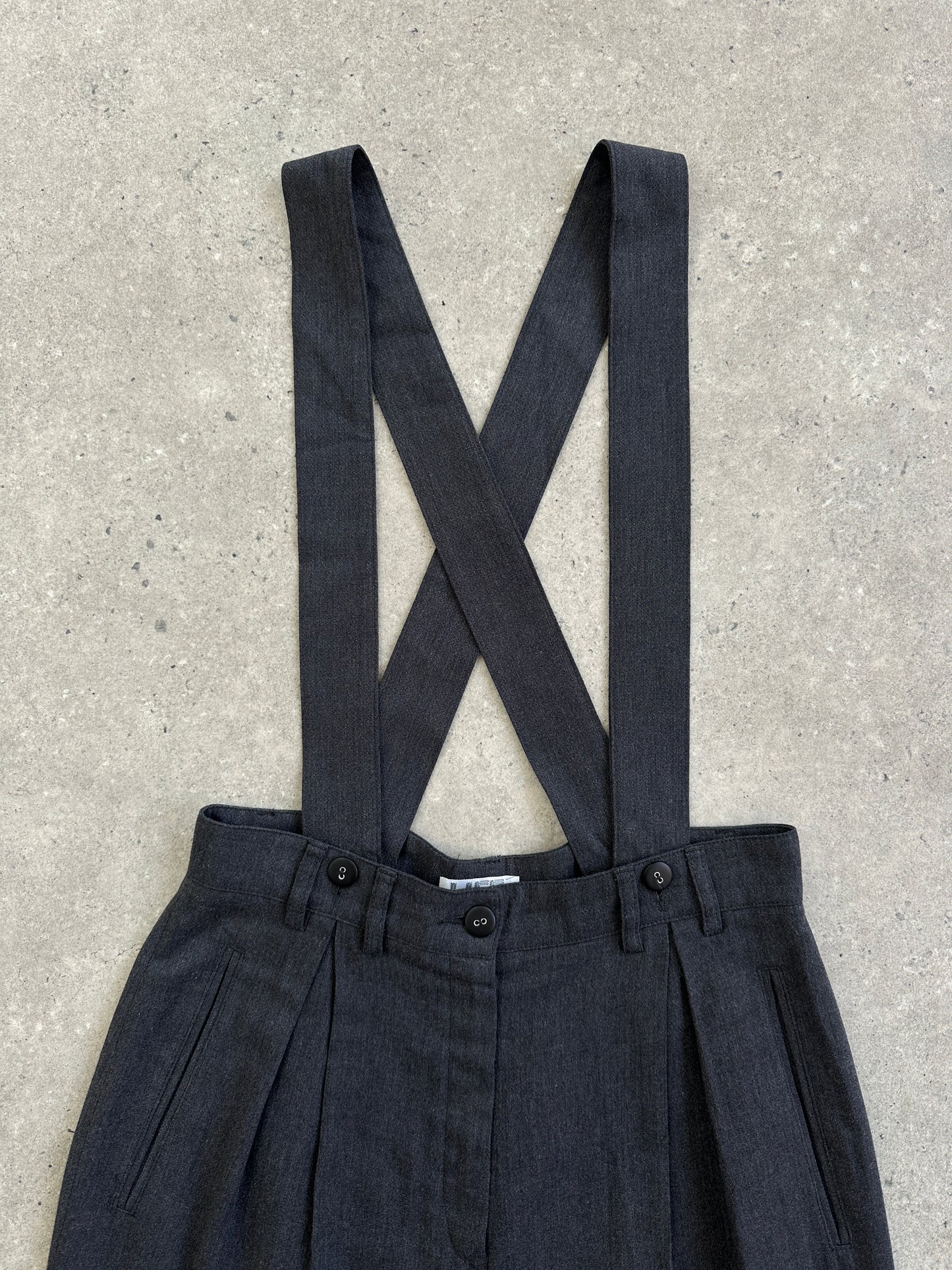 Vintage 1990s Pleated Detectable Braces Tailored Trousers - W26