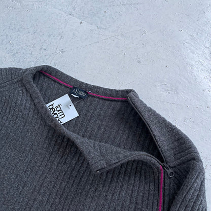 vintage armani jeans neck zip knit | Gray, Gray