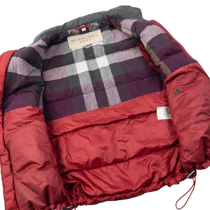 Vintage Burberry Brit Zip Up Puffer Gilet Size XL | XL, Red