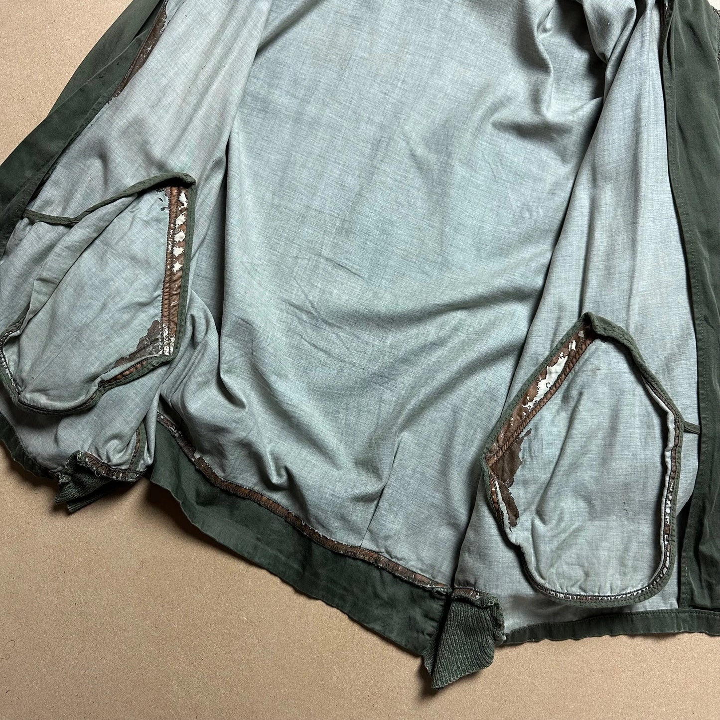 S/S 1989 Racing Green Raso Gommato Double Collar Bomber Jacket