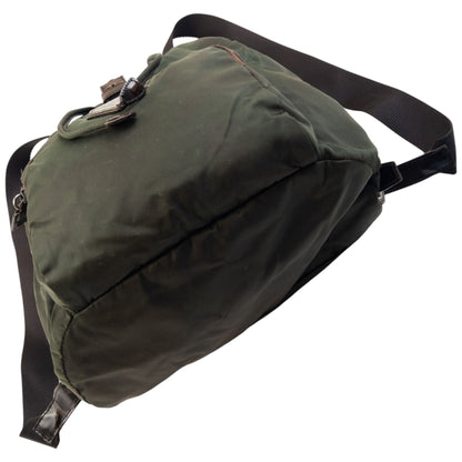 Vintage 2000s Prada Bucket Backpack | O/S, Green