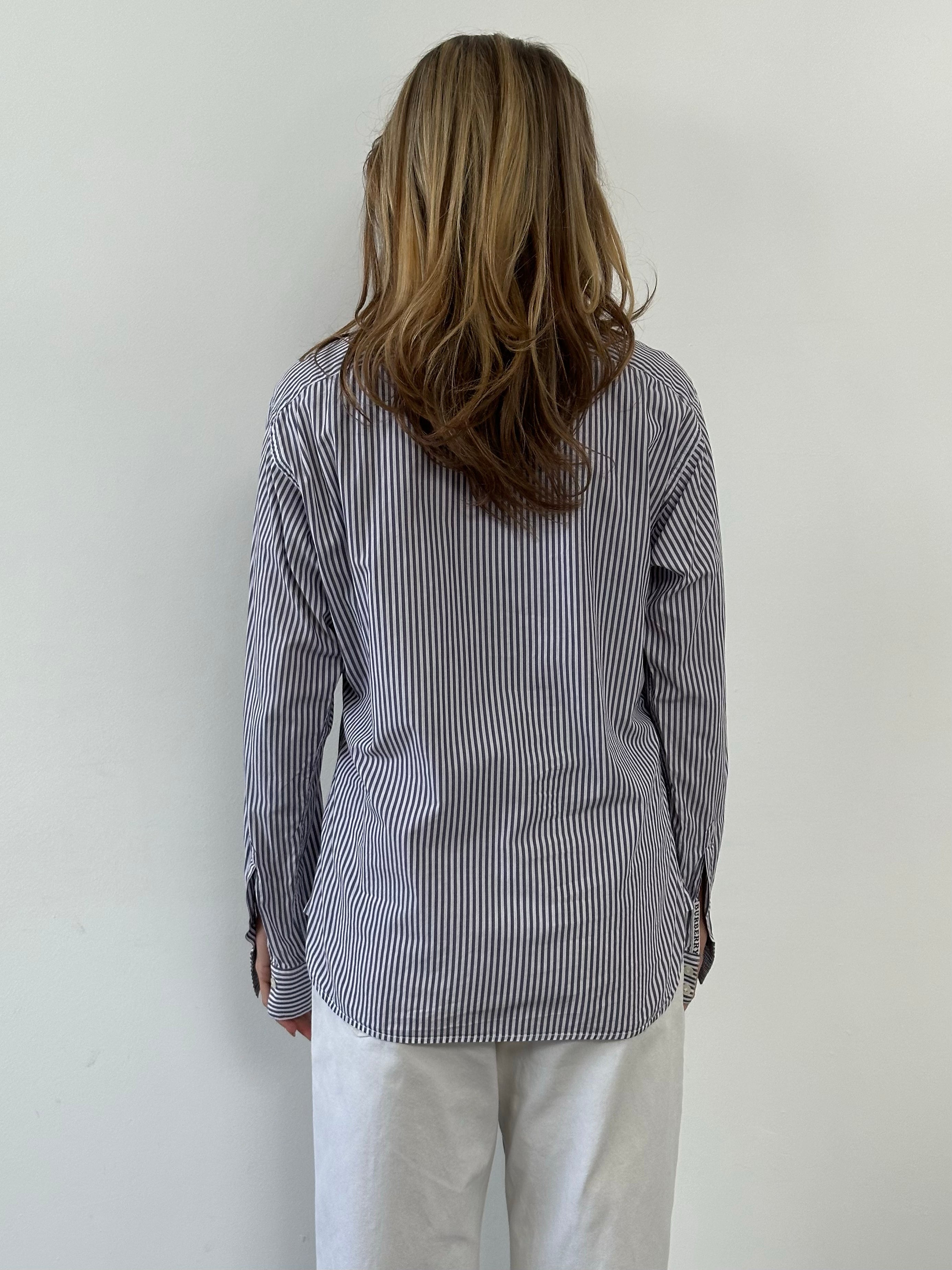Burberry London 2000s Pure Cotton Striped Shirt - M – Known Source
