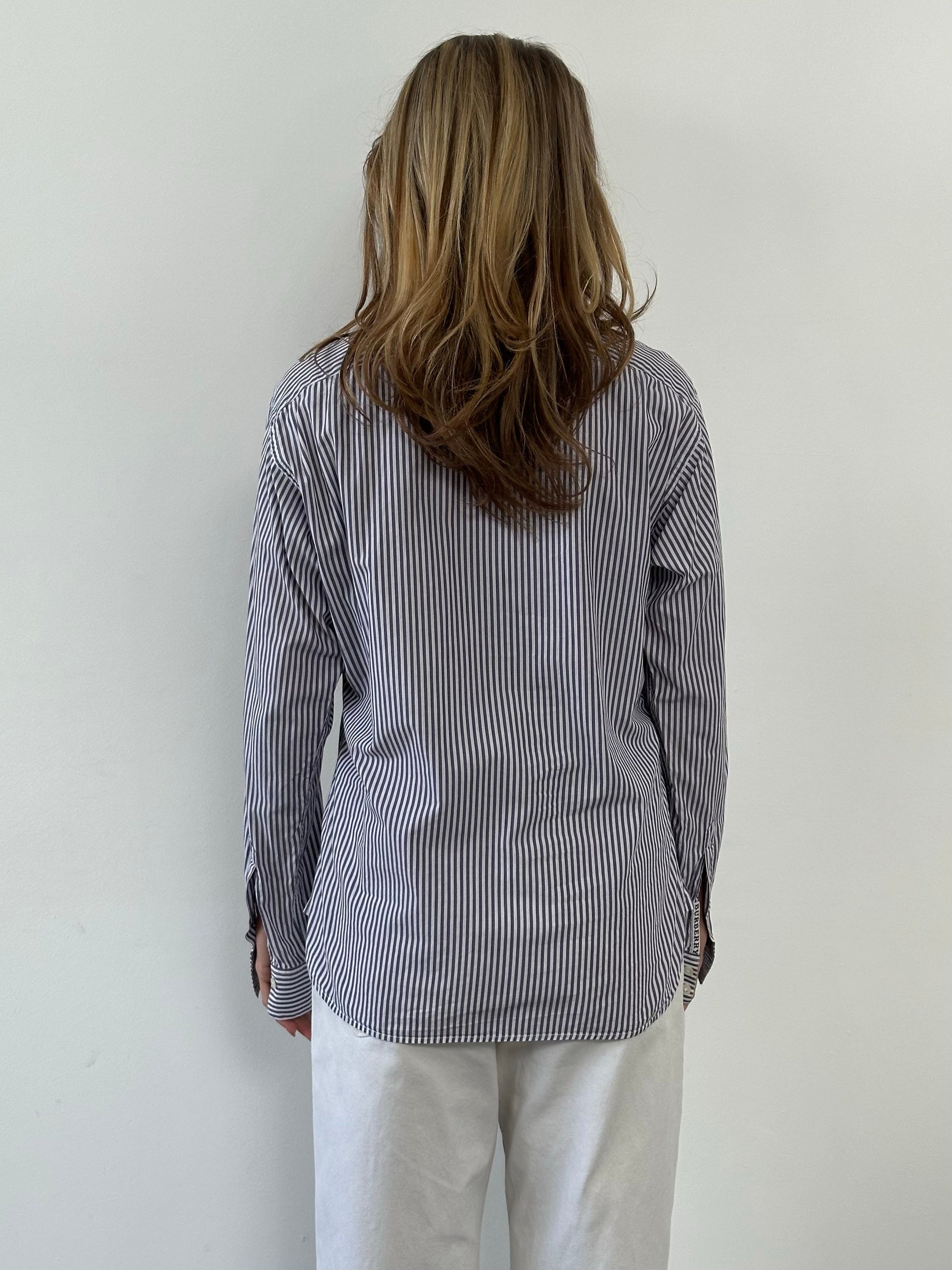 Burberry London 2000s Pure Cotton Striped Shirt - M