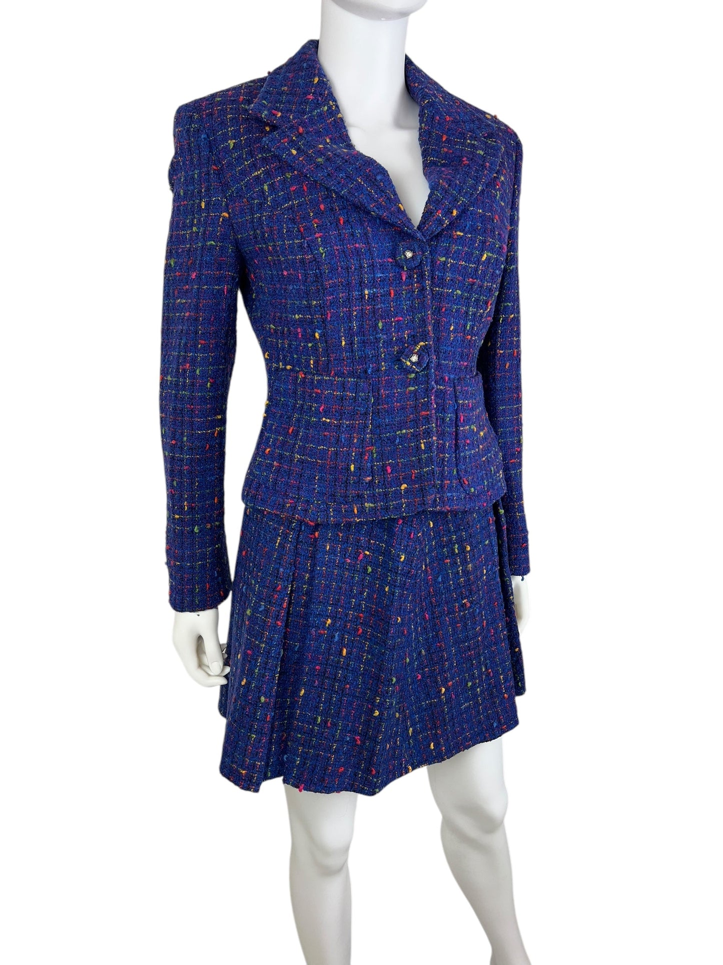Versace early 1990s boucle skirt suit