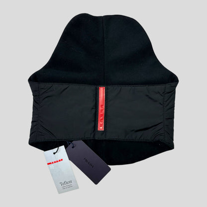 Prada Sport FW98 Teflon Nylon Fleece Magnetic Neck Gaitor | Default Title, Black