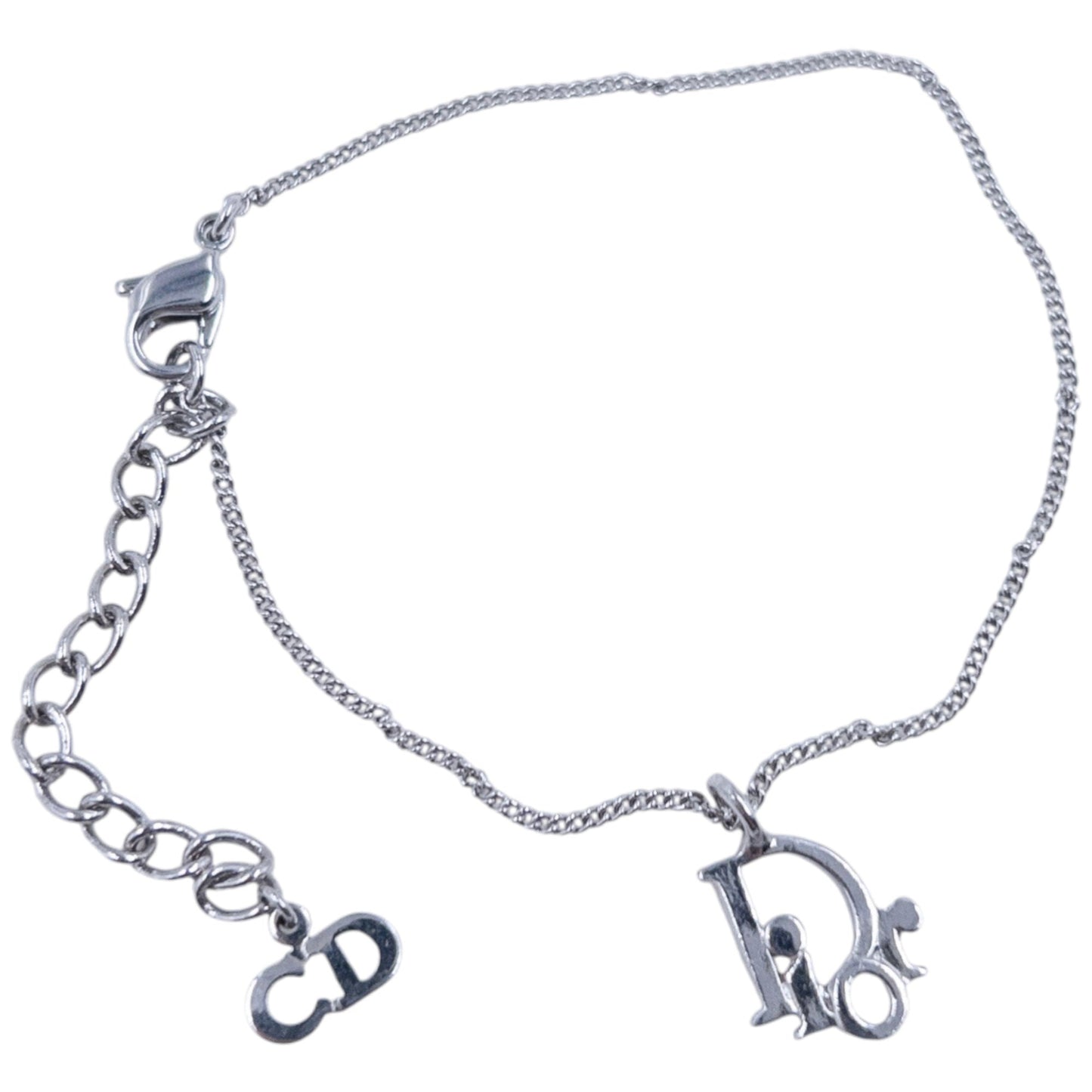Vintage 2000s Dior Silver Logo Bracelet | O/S, Grey