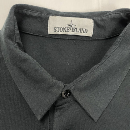 Stone Island Long Sleeve Polo, Size XL | Stone island, Black