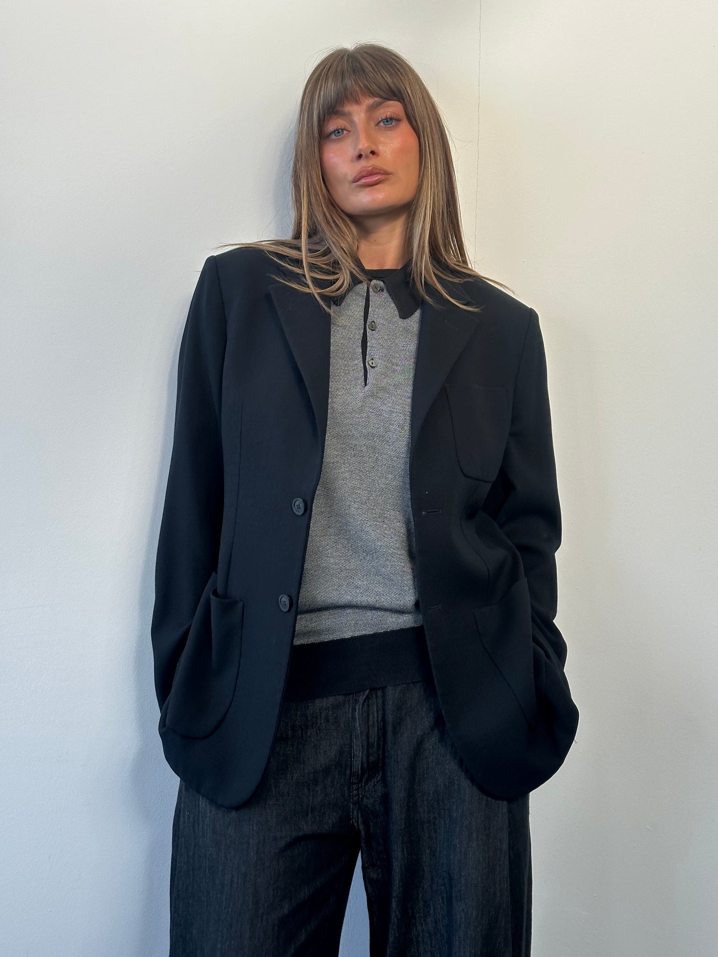 Emporio Armani 2000s Pure Wool Single Breasted Blazer - M