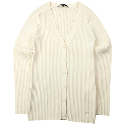 Vintage 2000s Gucci Ribbed Cardigan Womens Size M | Medium, Cream
