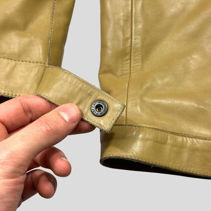 Neil Barrett AW00 Caramel Leather Moto Slingbag Jacket - L